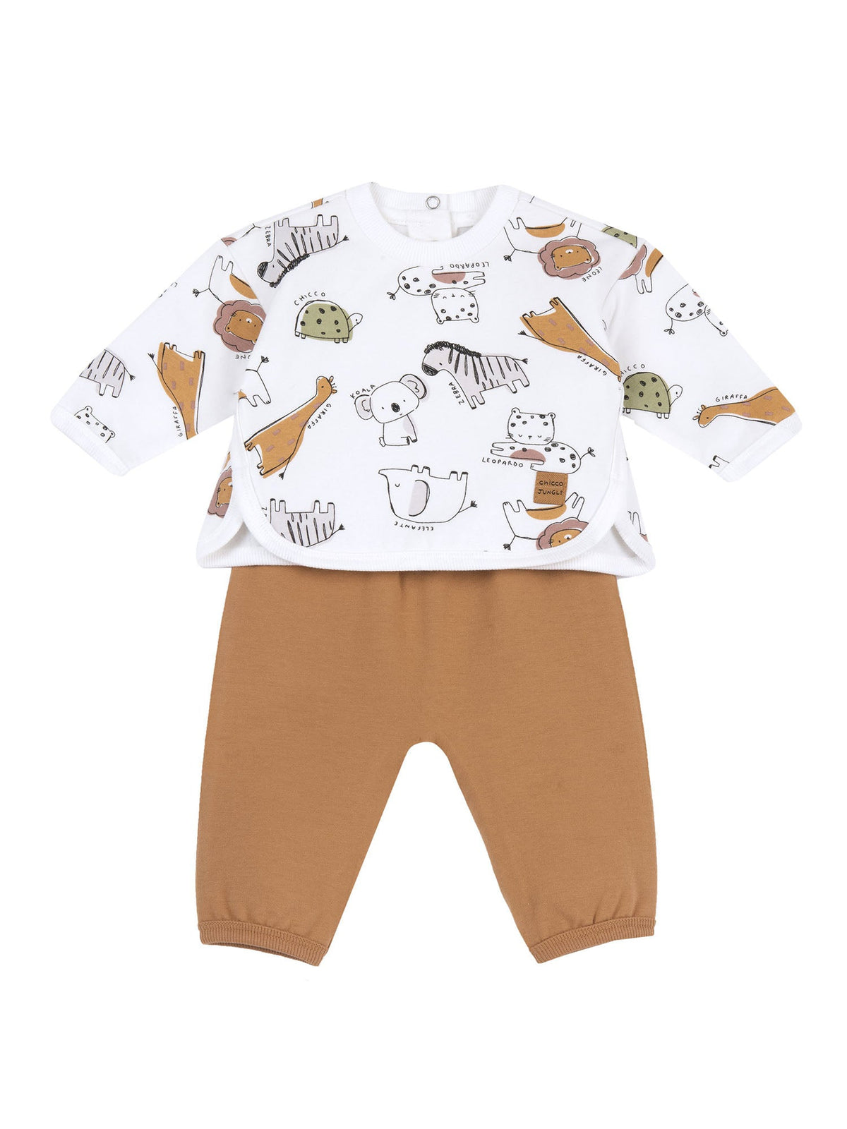 Chicco felpa+panta completo da bambino/a bianco