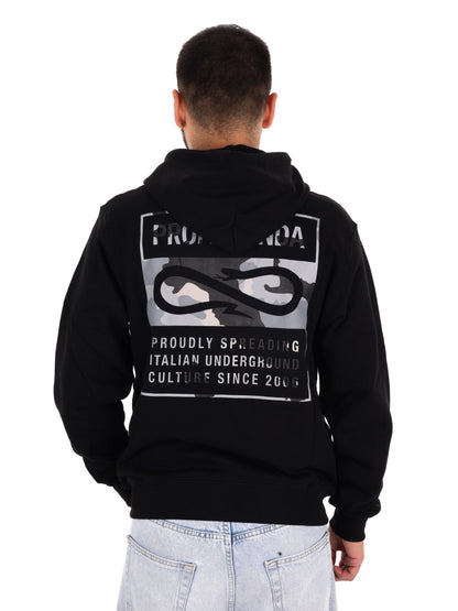 Propaganda felpa zip da uomo nero