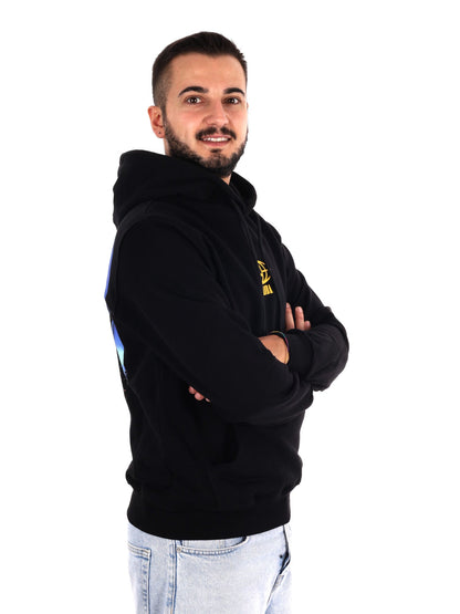 Propaganda felpa cap da uomo nero