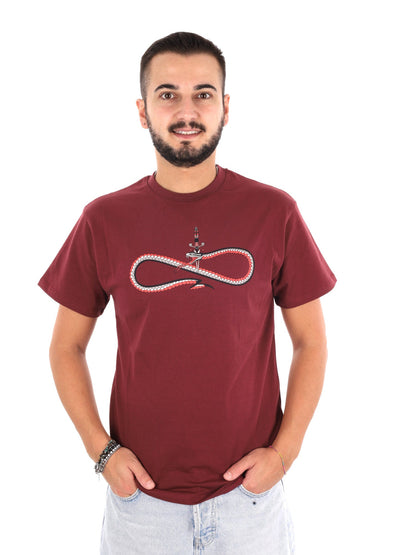 Propaganda t-shirt da uomo bordeaux