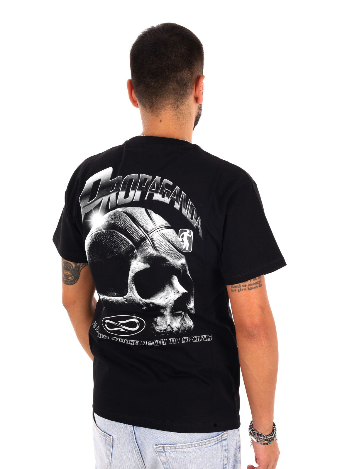 Propaganda t-shirt da uomo nero