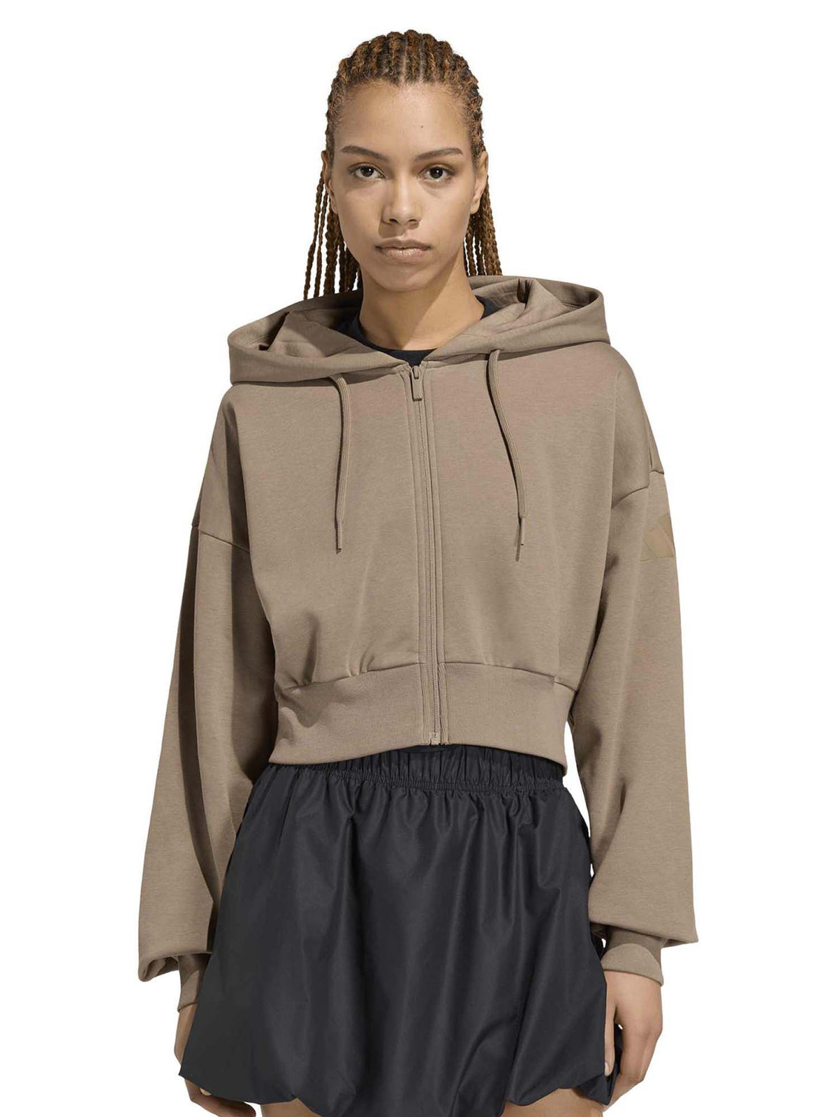 Adidas felpa ess fl da donna nocciola