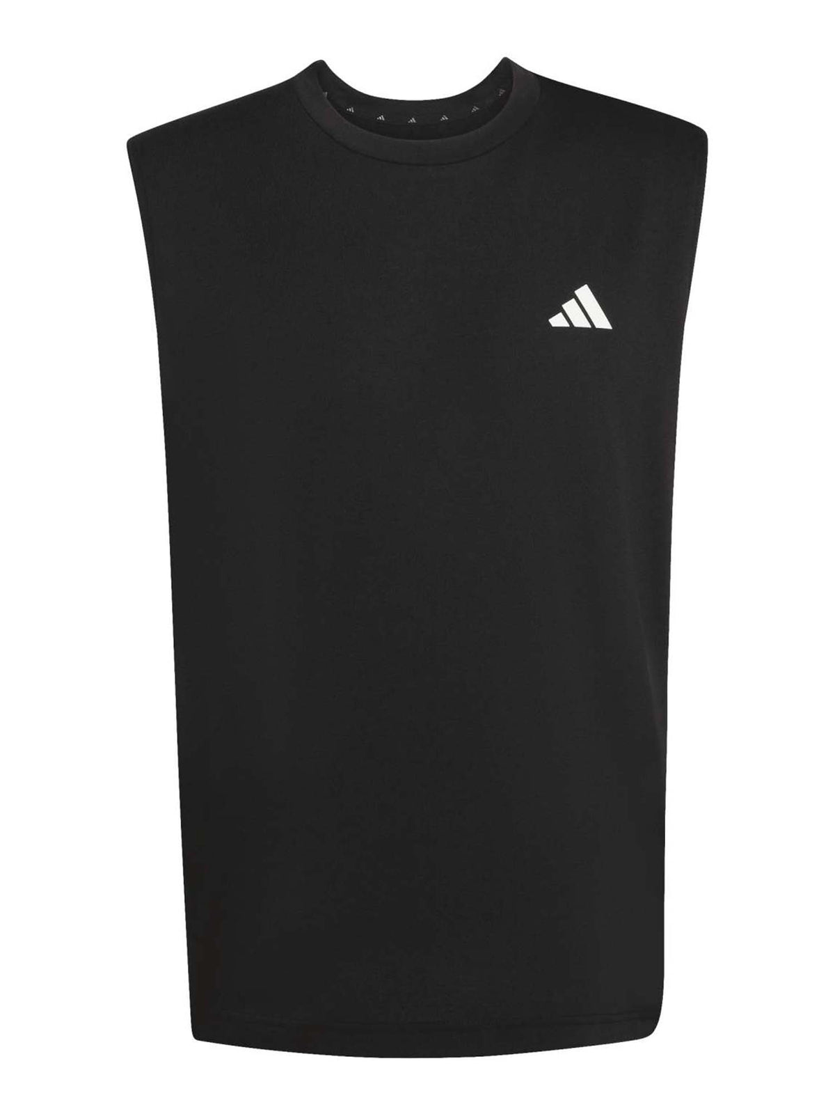 Adidas t-shirt smani canotta training da uomo nero