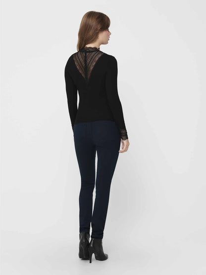 Only tilde t-shirt da donna nero