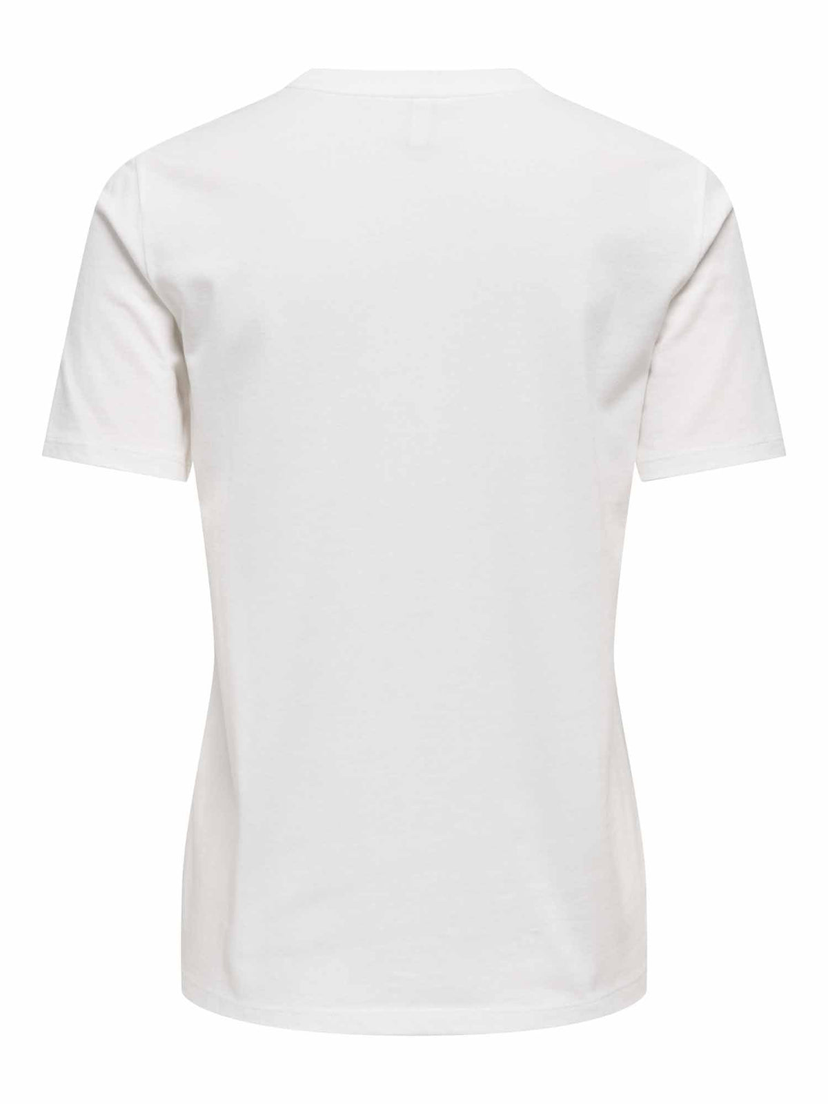Only bamboo top t-shirt da donna panna