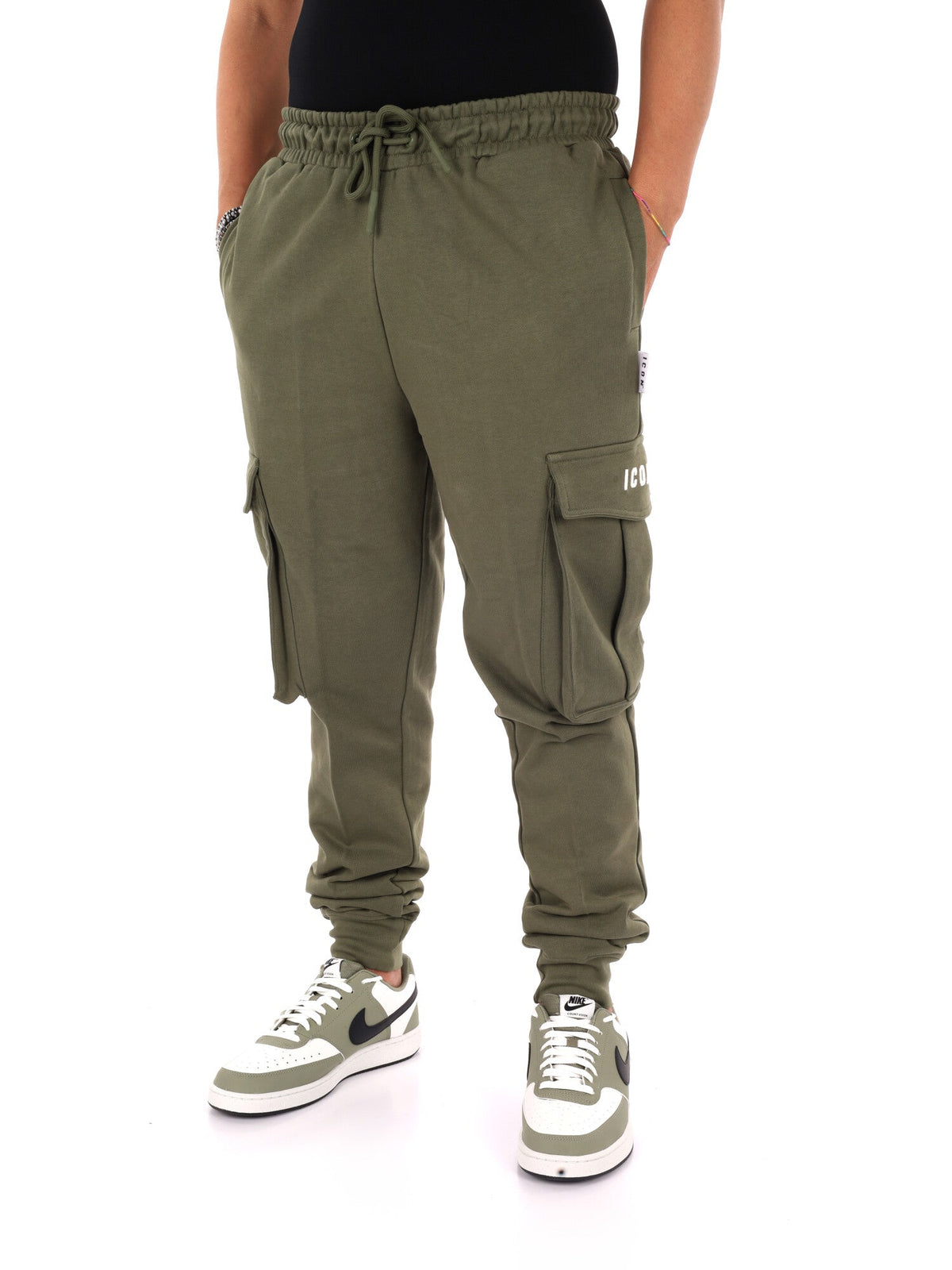 Icon panta cargo ft pantalone da uomo verde