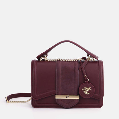 Y-not flap bag small borsa da unisex bordeaux