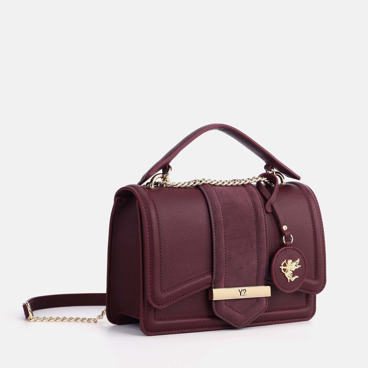 Y-not flap bag small borsa da unisex bordeaux