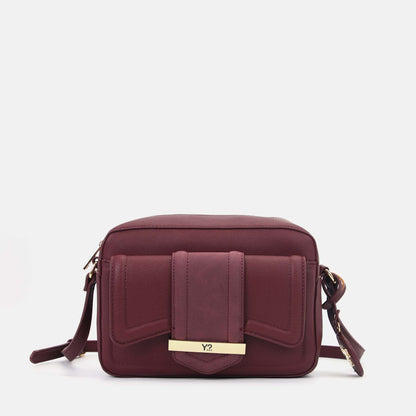 Y-not reporter borsa da unisex bordeaux