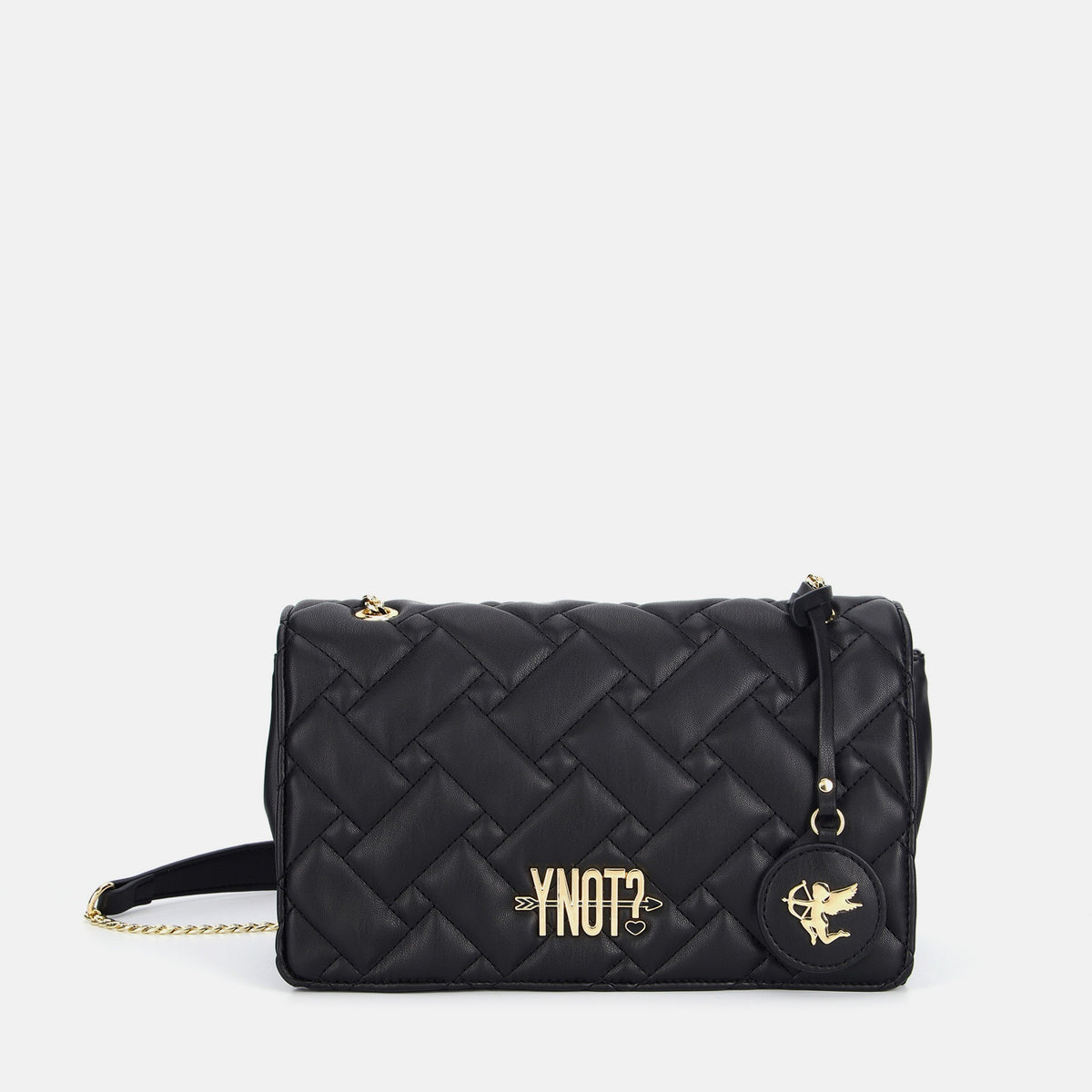 Y-not flap bag borsa da unisex nero