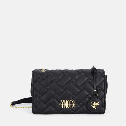 Y-not flap bag borsa da unisex nero