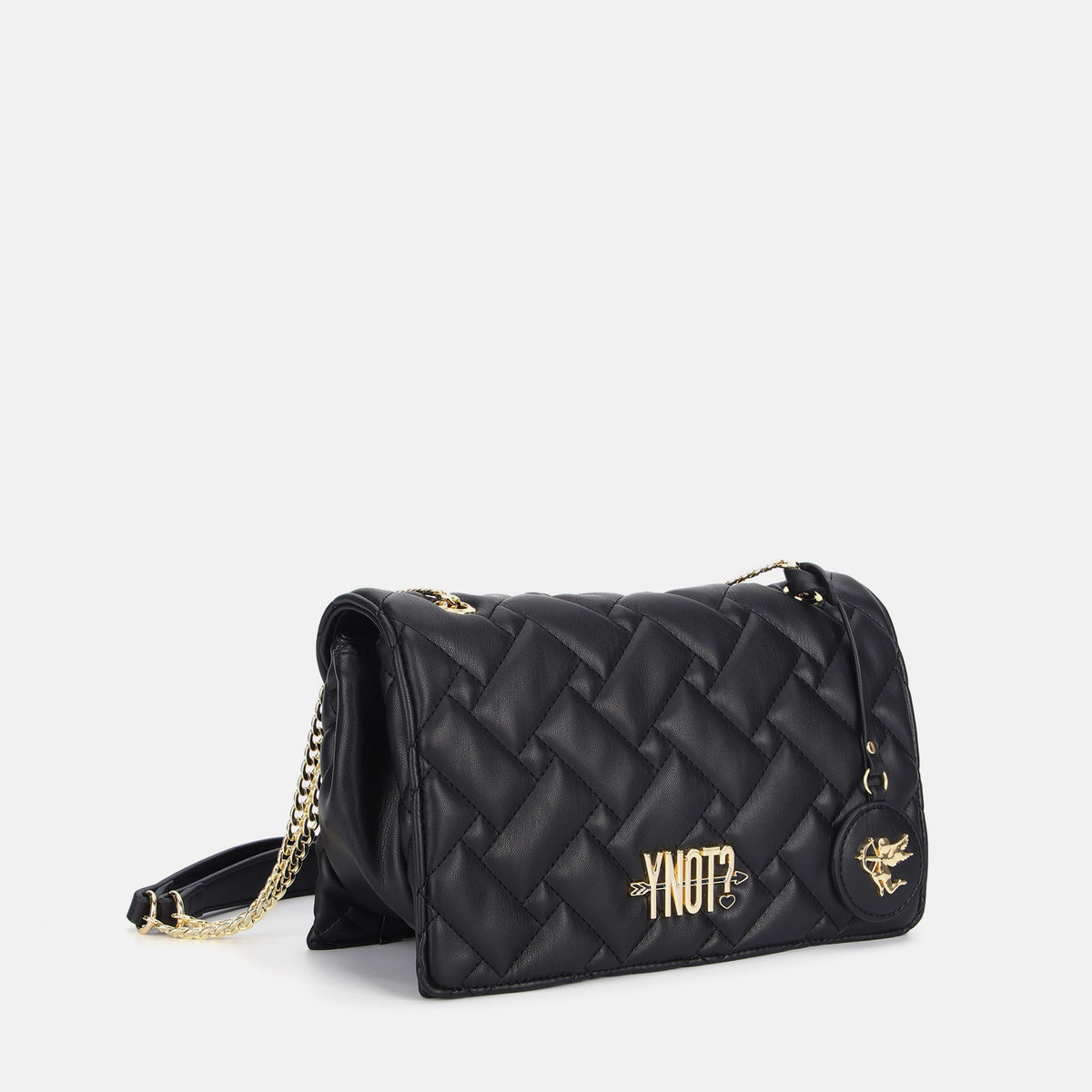 Y-not flap bag borsa da unisex nero