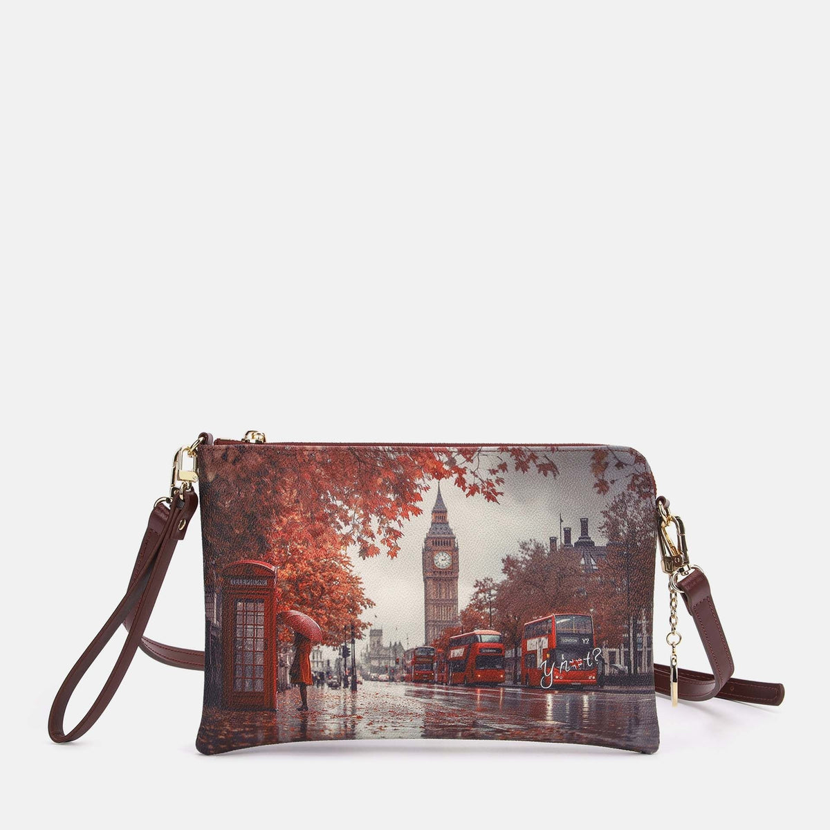 Y-not clutch borsa da unisex bordeaux