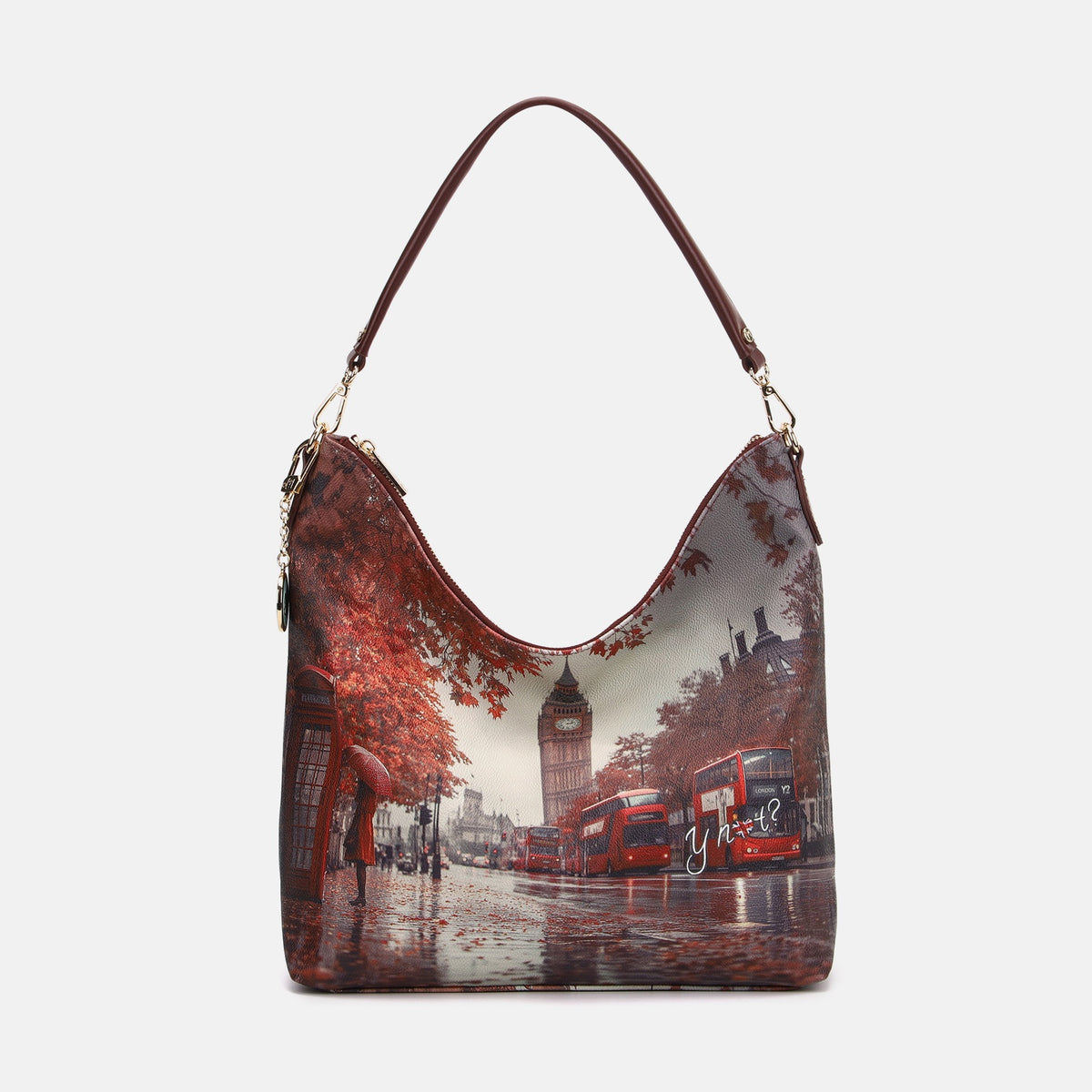 Y-not hobo bag borsa da unisex bordeaux