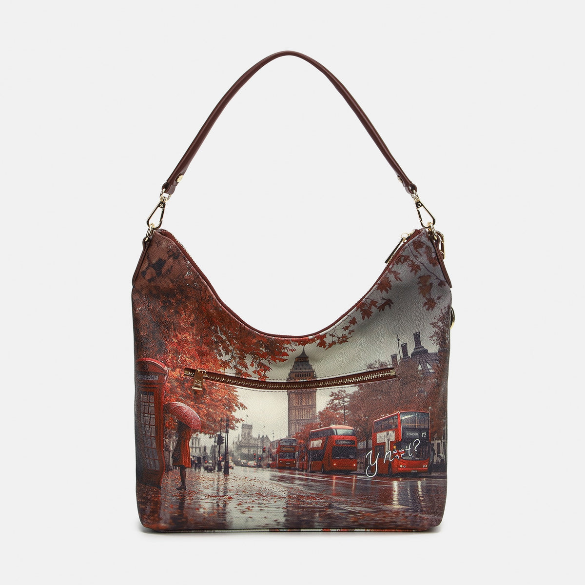 Y-not hobo bag borsa da unisex bordeaux