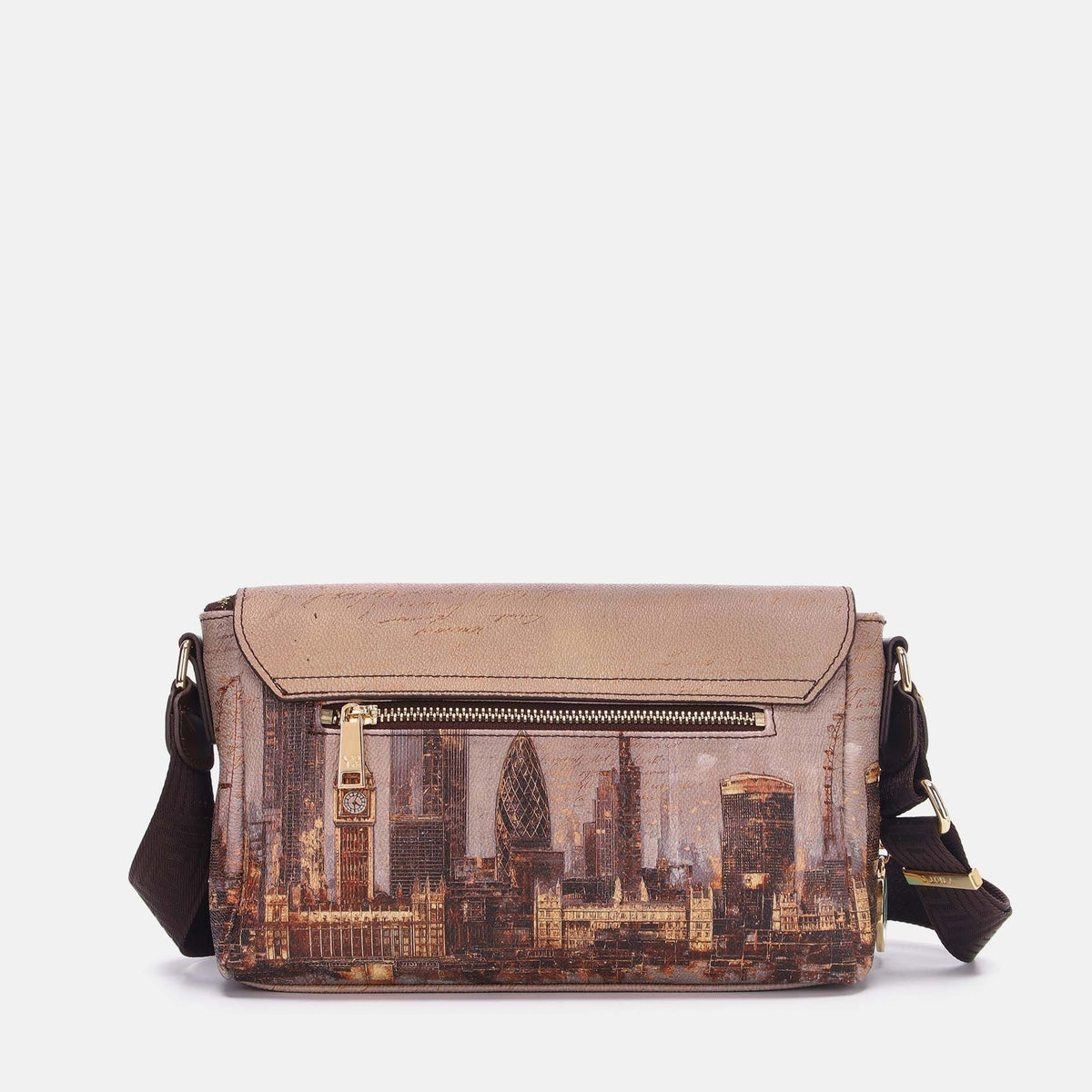 Y-not flap bag borsa da unisex marrone