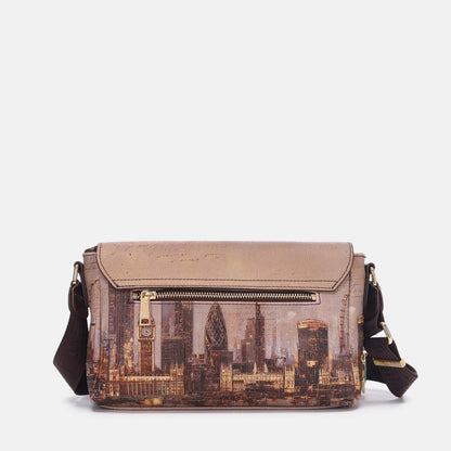 Y-not flap bag borsa da unisex marrone