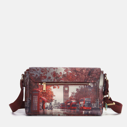 Y-not flap bag borsa da unisex bordeaux