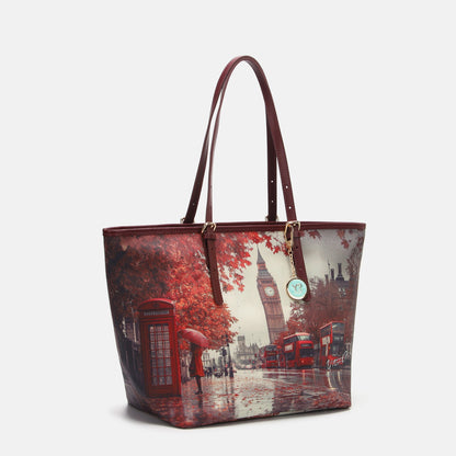 Y-not shopping borsa da unisex bordeaux