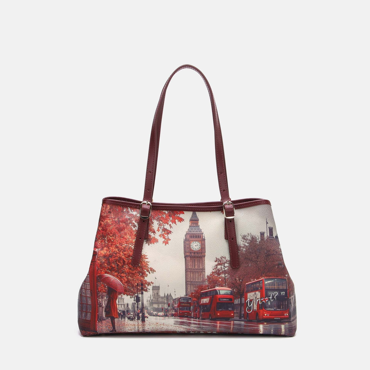 Y-not tote bag big borsa da unisex bordeaux