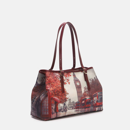 Y-not tote bag big borsa da unisex bordeaux