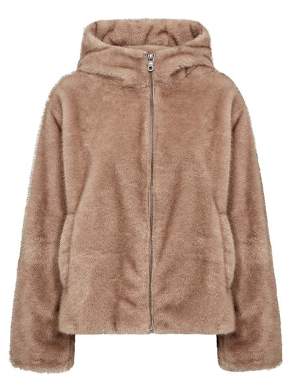 Soyaconcept haye pelliccia da donna beige
