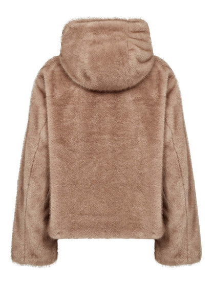 Soyaconcept haye pelliccia da donna beige