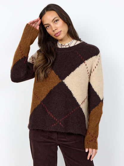 Soyaconcept hacer maglia da donna cioccolato