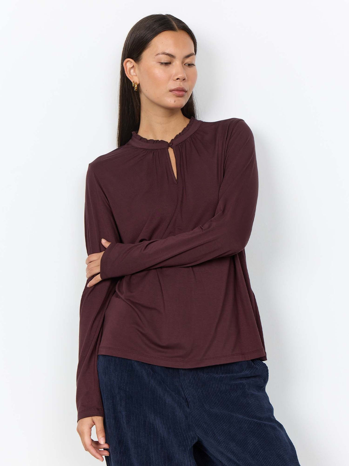 Soyaconcept marica t-shirt da donna cioccolato
