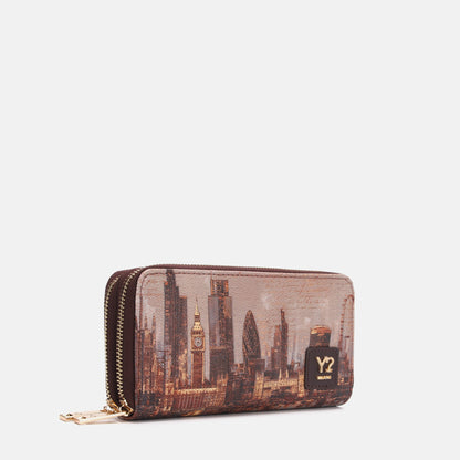 Y-not wallet portafogli da donna marrone
