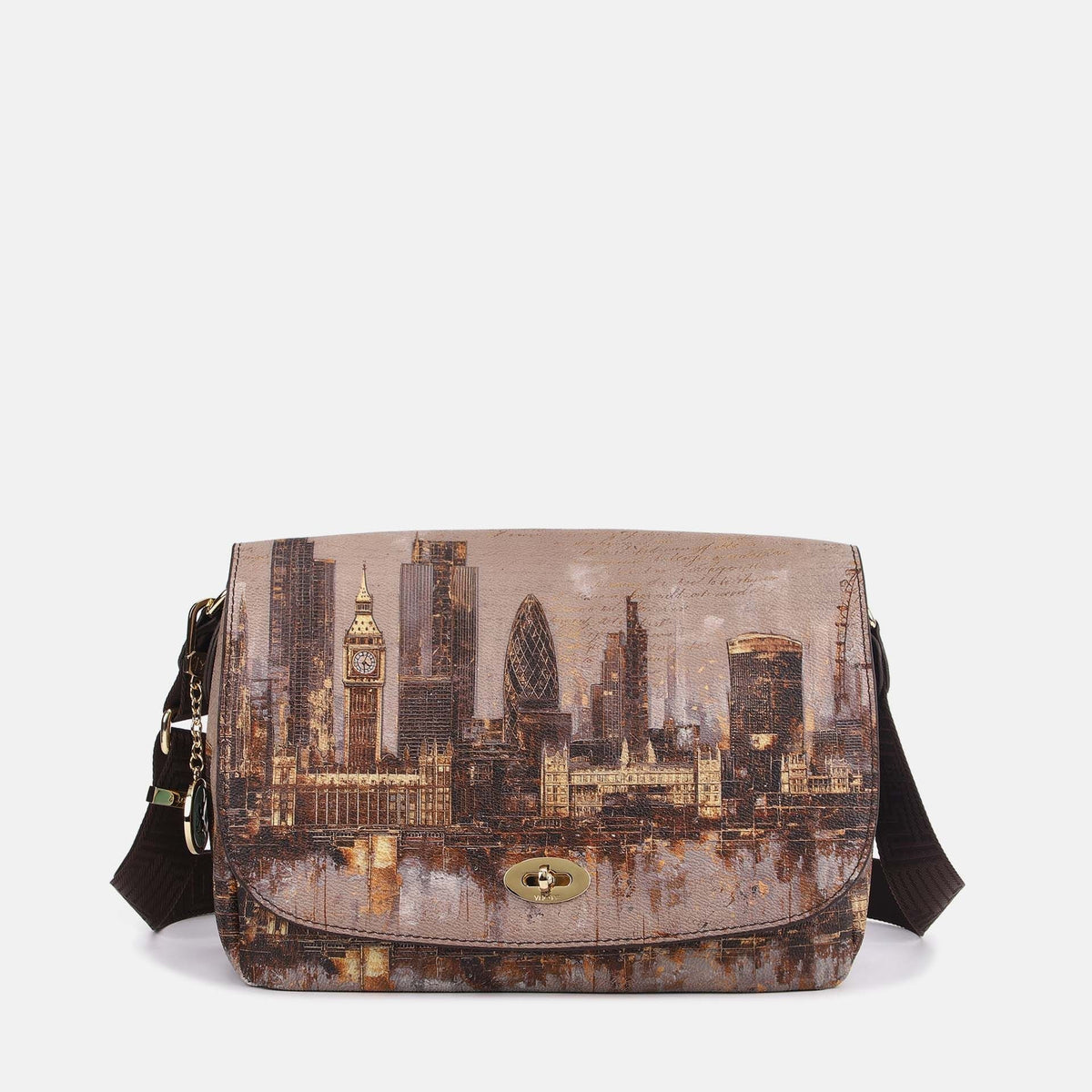 Y-not flap bag large borsa da donna golde