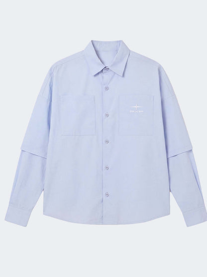 Projectxparis taylor camicia da uomo celeste