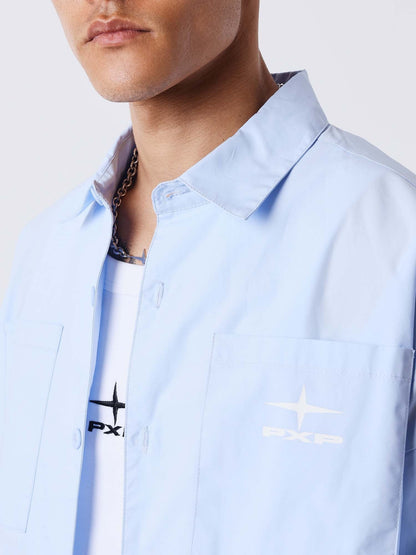 Projectxparis taylor camicia da uomo celeste