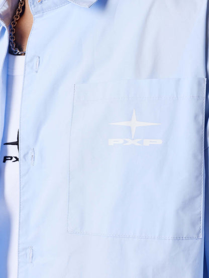 Projectxparis taylor camicia da uomo celeste