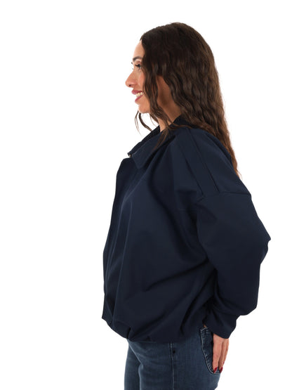 Miss love giacca zip da donna blu