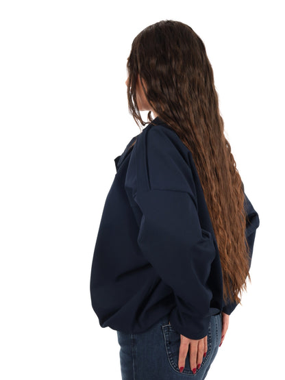 Miss love giacca zip da donna blu