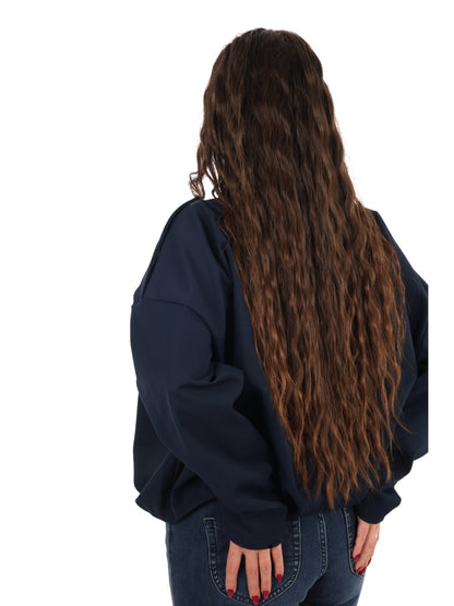 Miss love giacca zip da donna blu