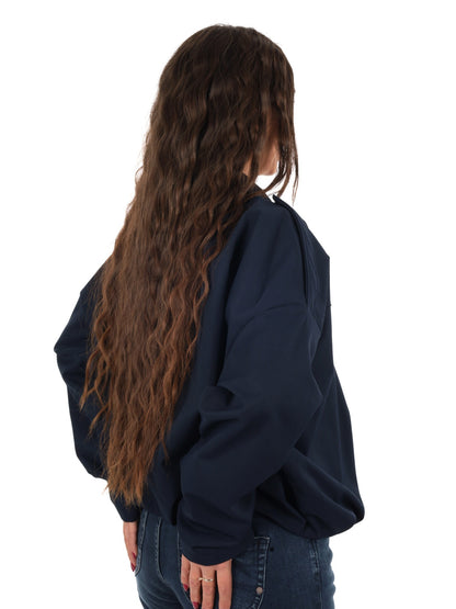 Miss love giacca zip da donna blu