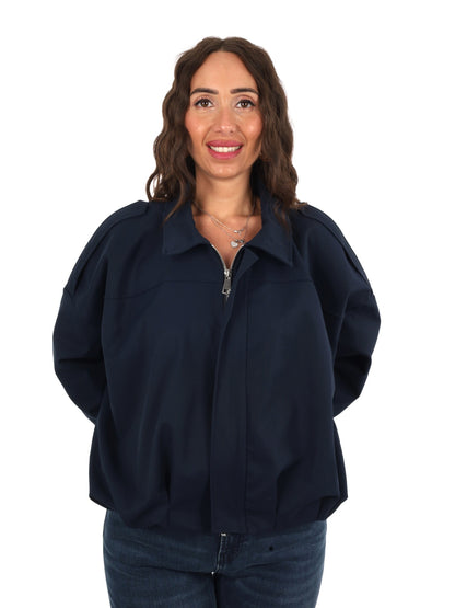 Miss love giacca zip da donna blu