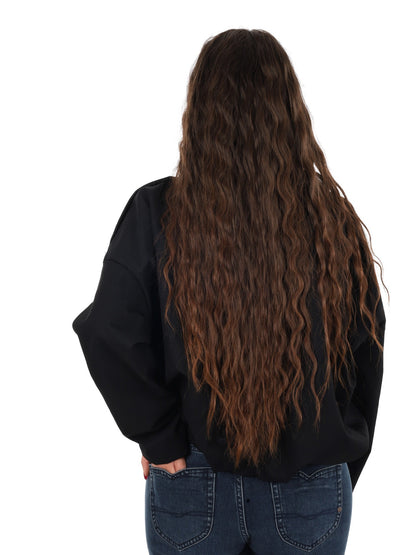 Miss love giacca zip da donna nero
