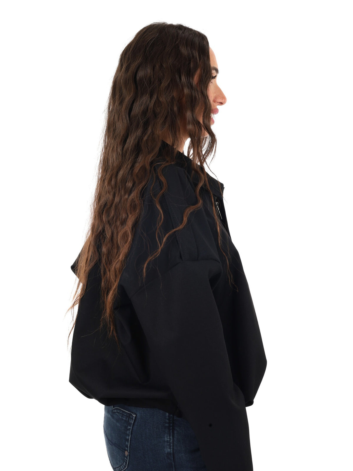 Miss love giacca zip da donna nero
