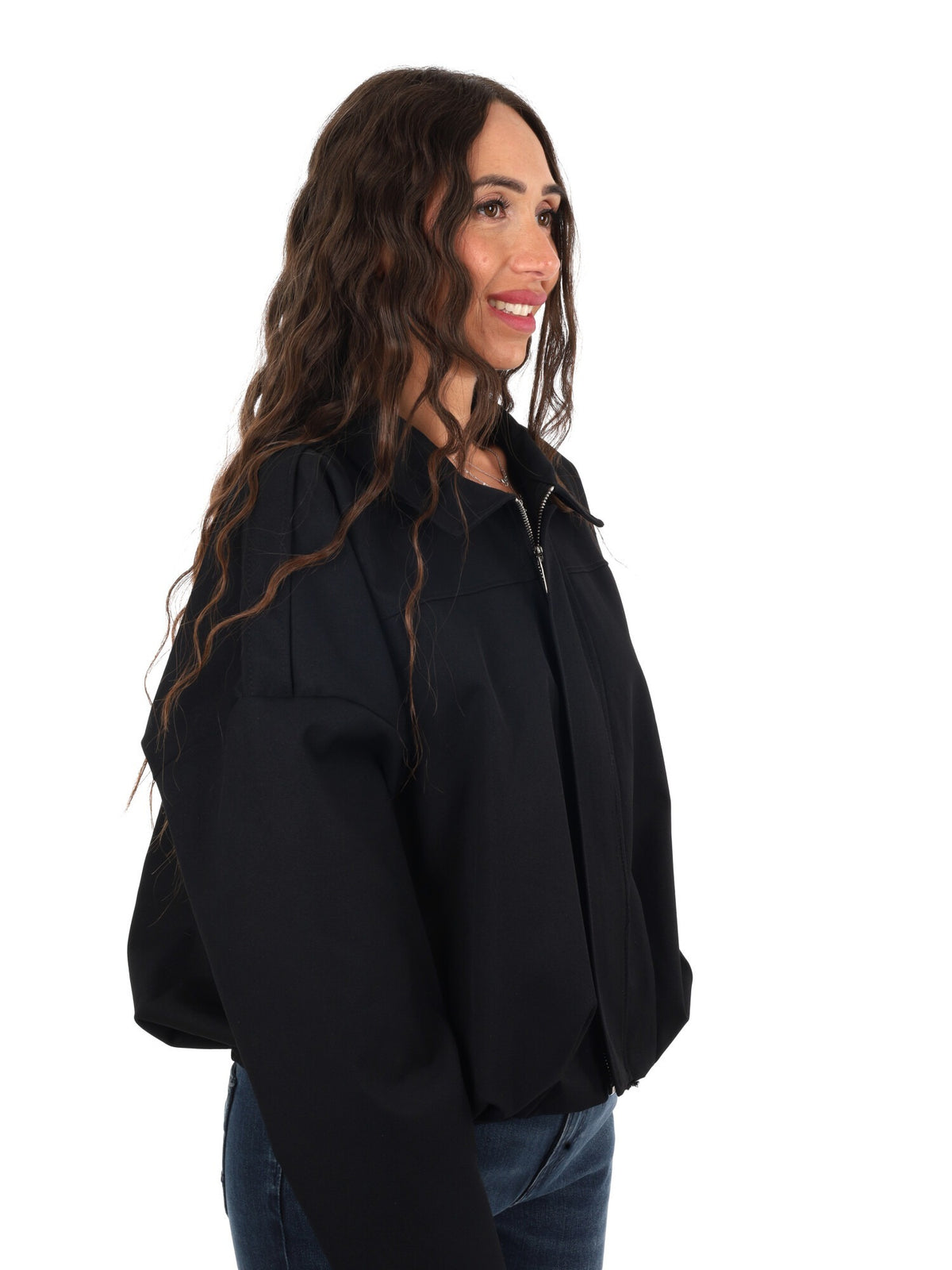 Miss love giacca zip da donna nero