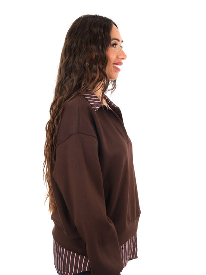 Miss love felpa cami da donna cioccolato