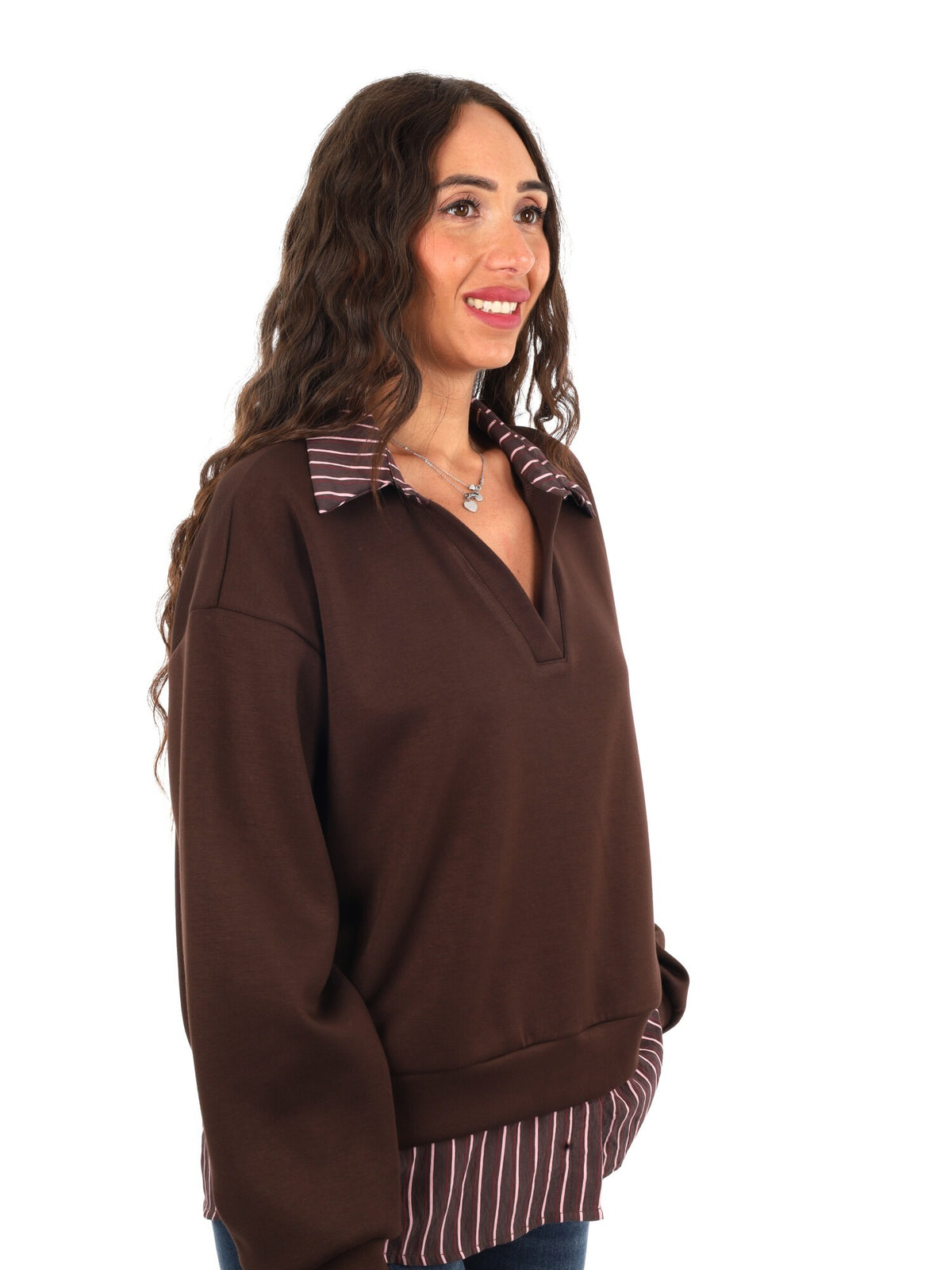 Miss love felpa cami da donna cioccolato