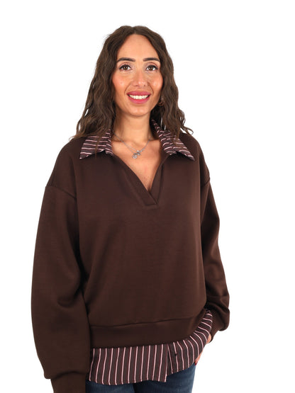Miss love felpa cami da donna cioccolato