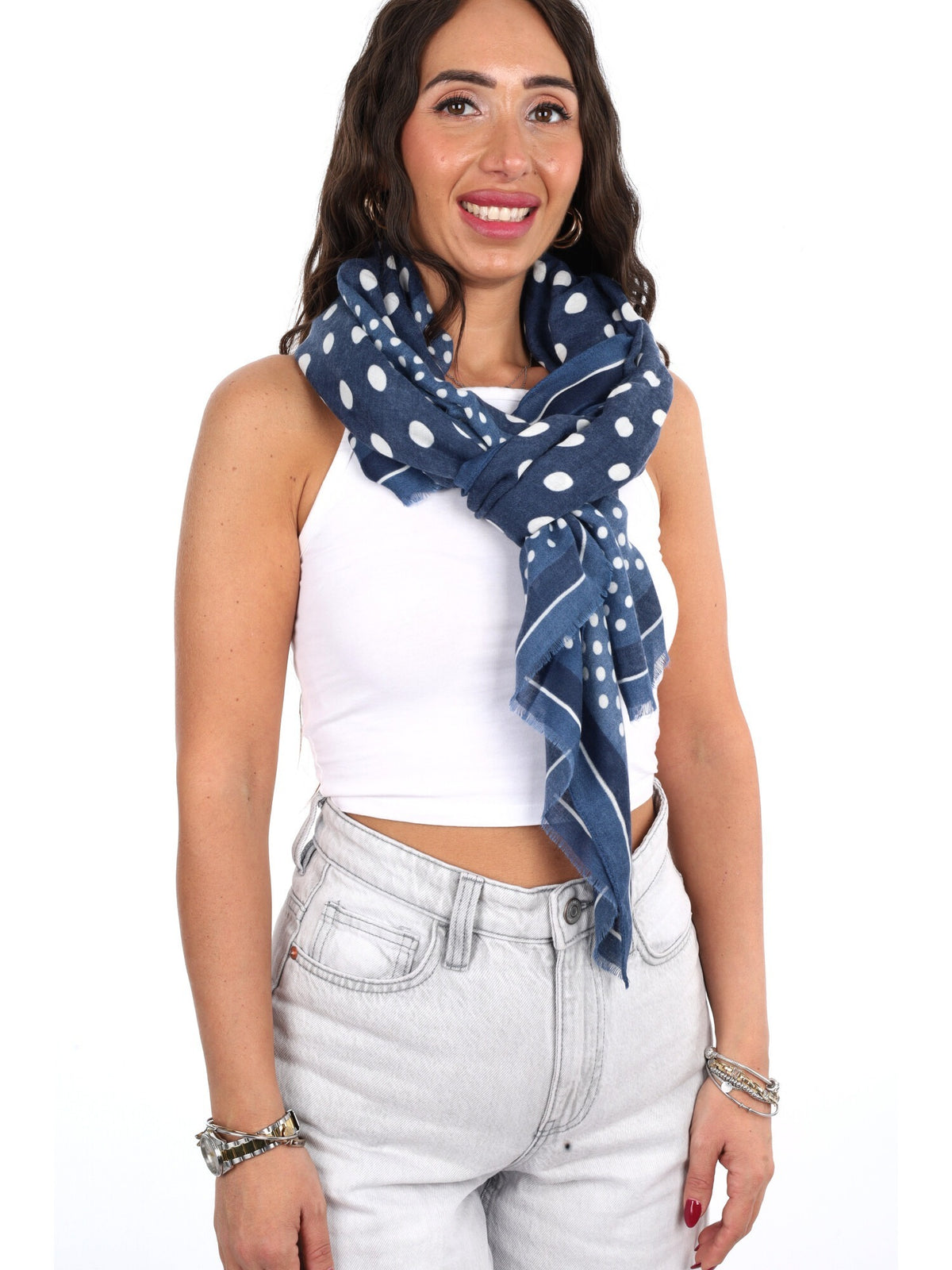 Miss love pashmina da unisex blu