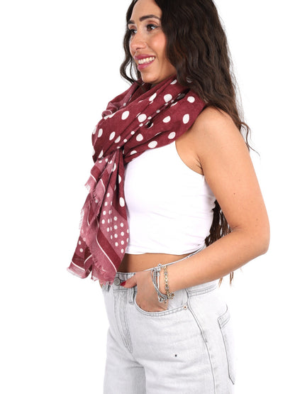 Miss love pashmina da unisex bordeaux