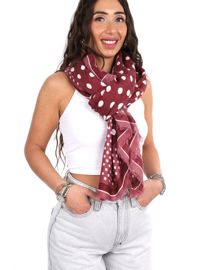 Miss love pashmina da unisex bordeaux
