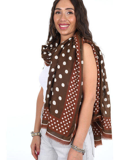 Miss love pashmina da unisex marrone
