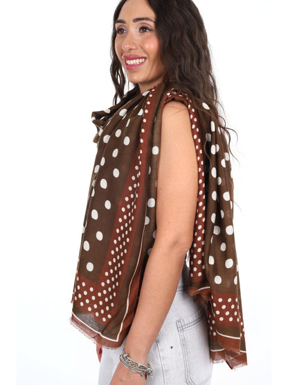 Miss love pashmina da unisex marrone
